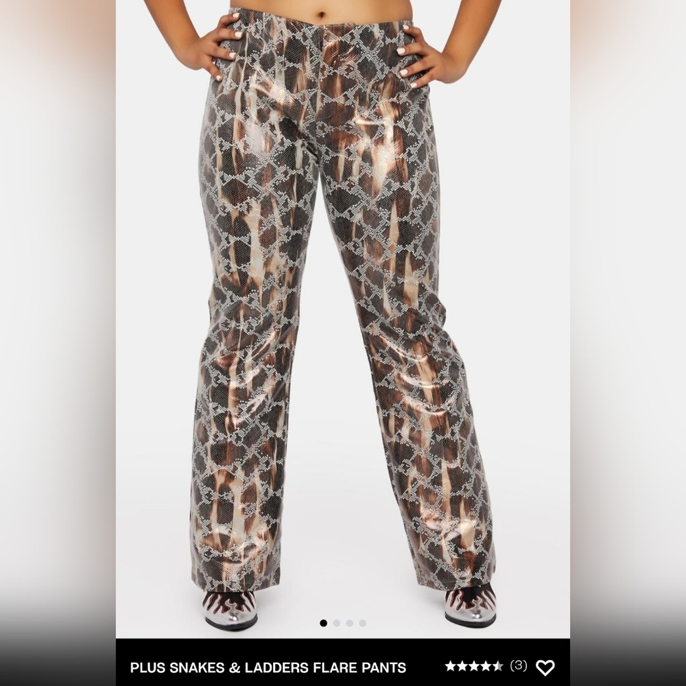 Stylish Y2K Snake Print Pants